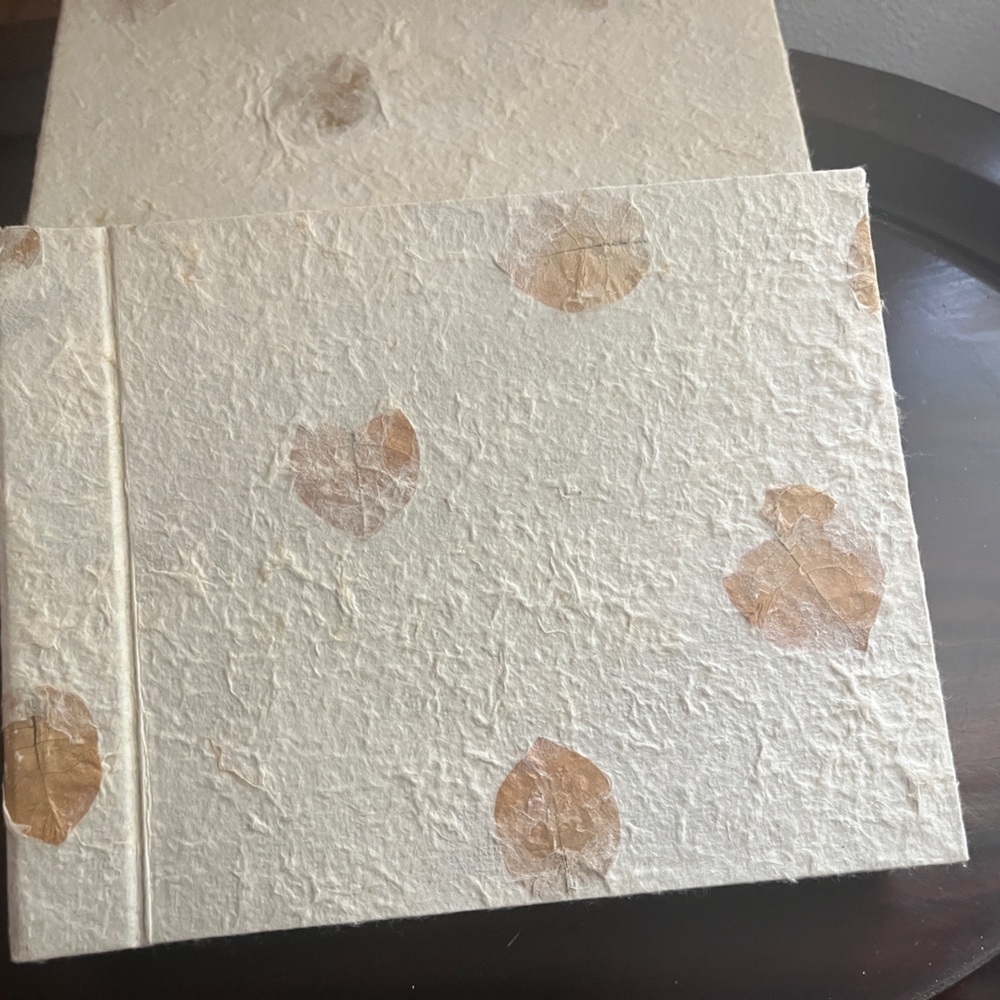Handmade Scrapbook Memory Album in Matching Box. Textured Paper Photo Album,